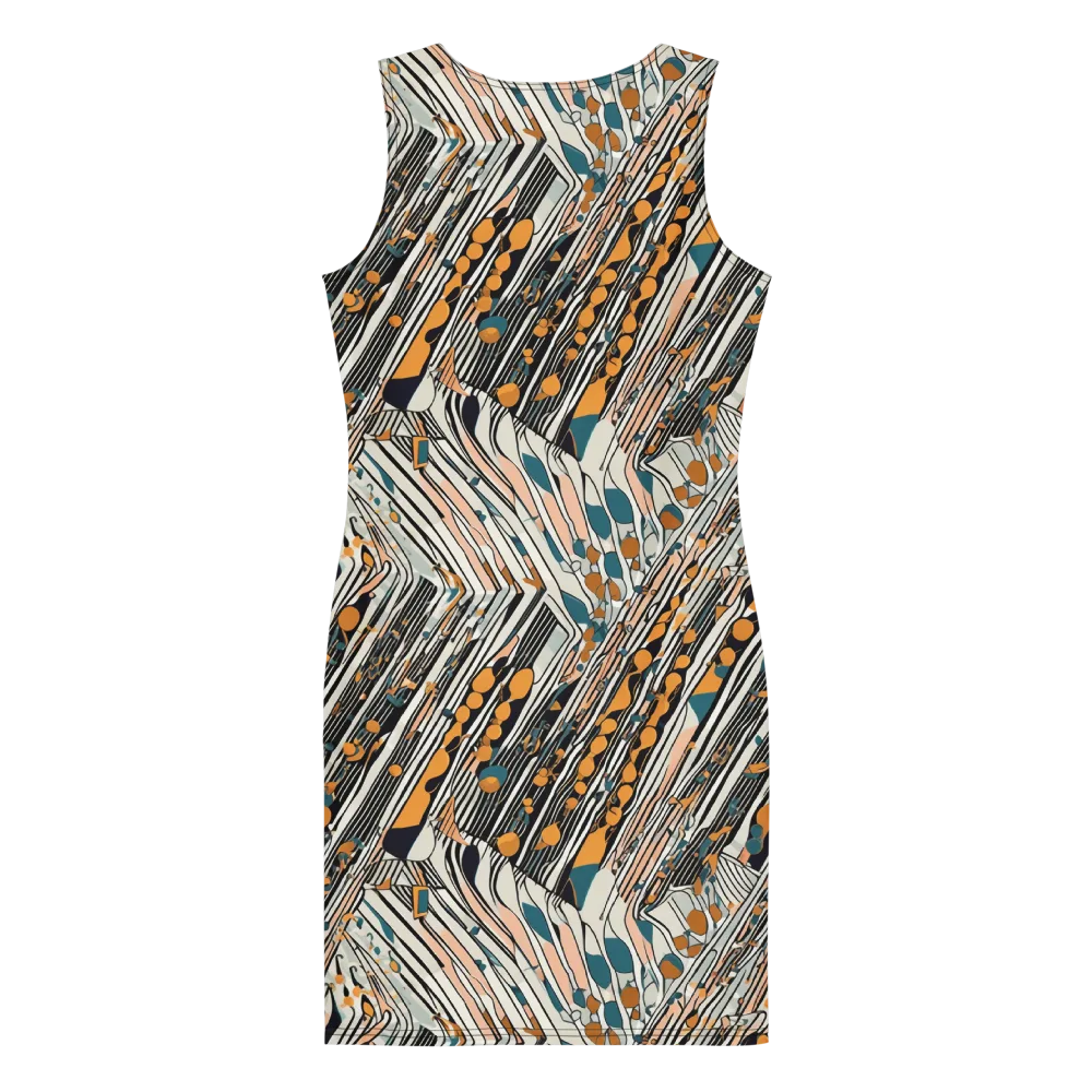 Art Deco Current on Bodycon Dress — Back