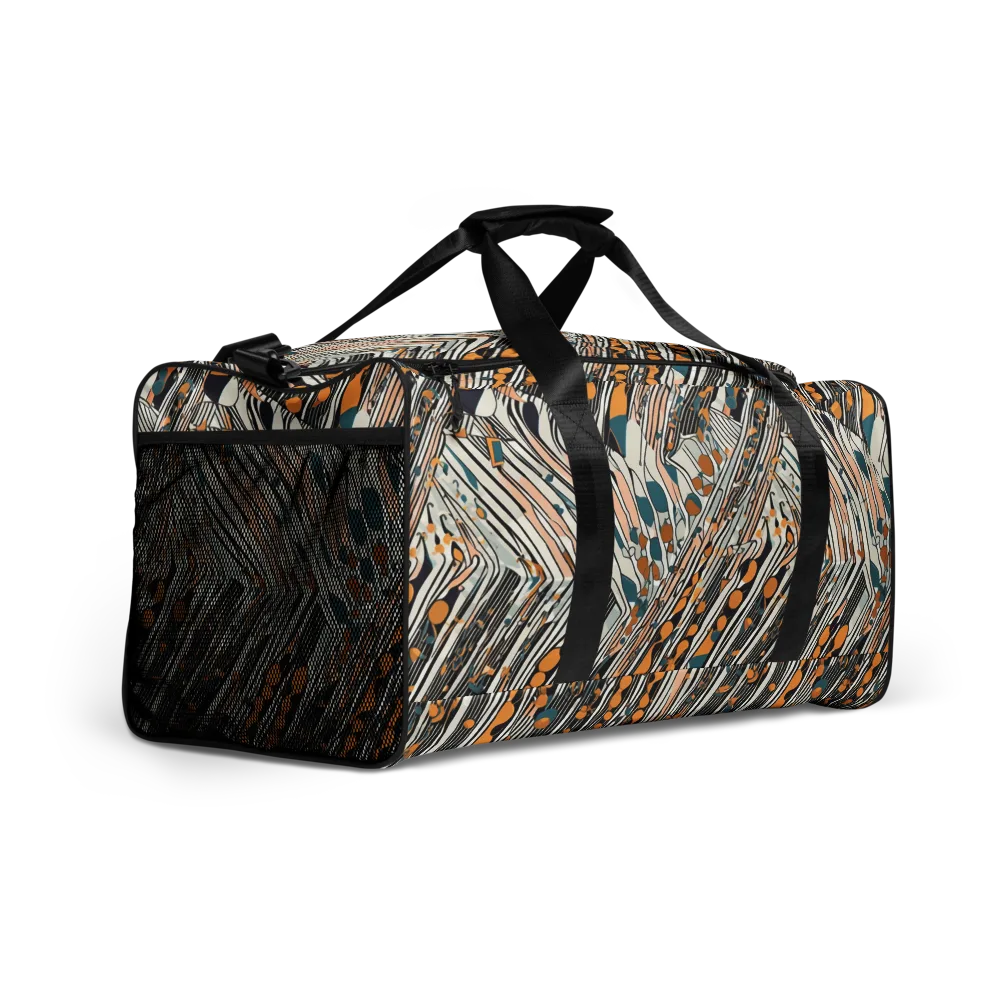 Art Deco Current on Duffle Bag — Right Front