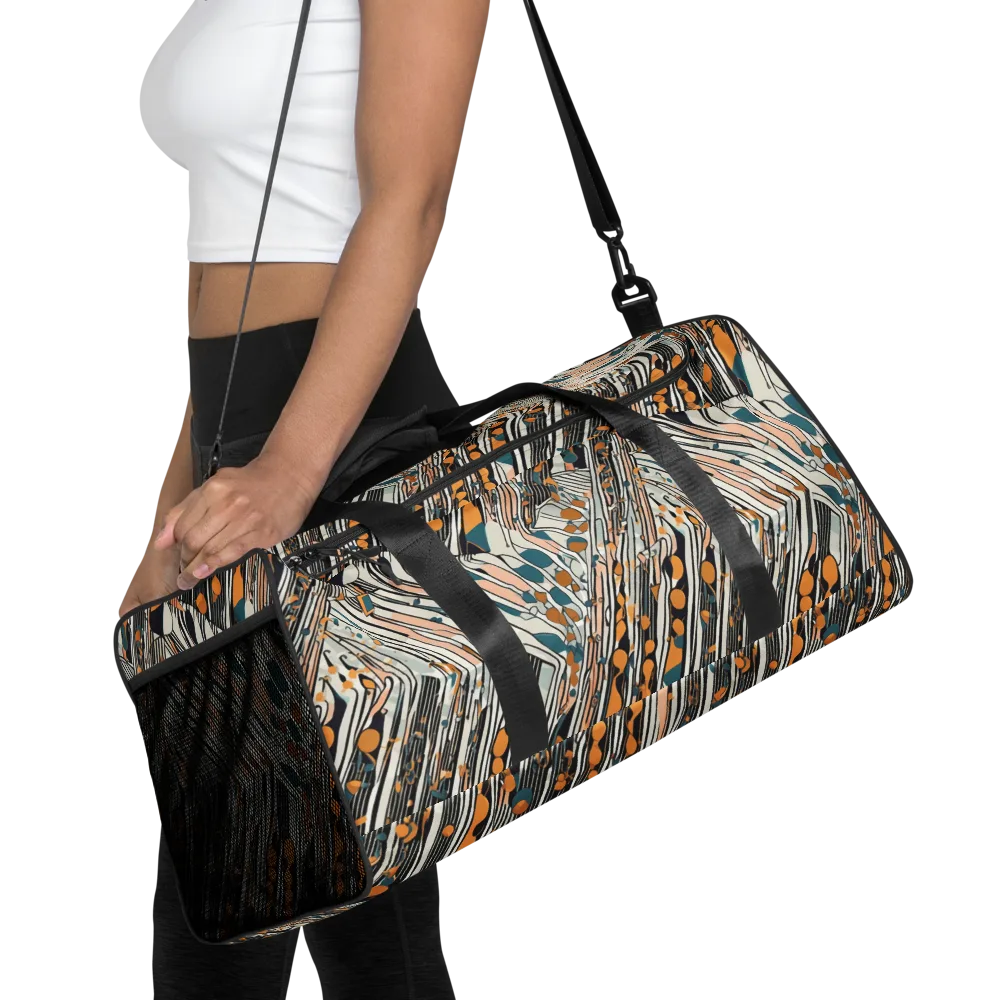 Art Deco Current on Duffle Bag — Front