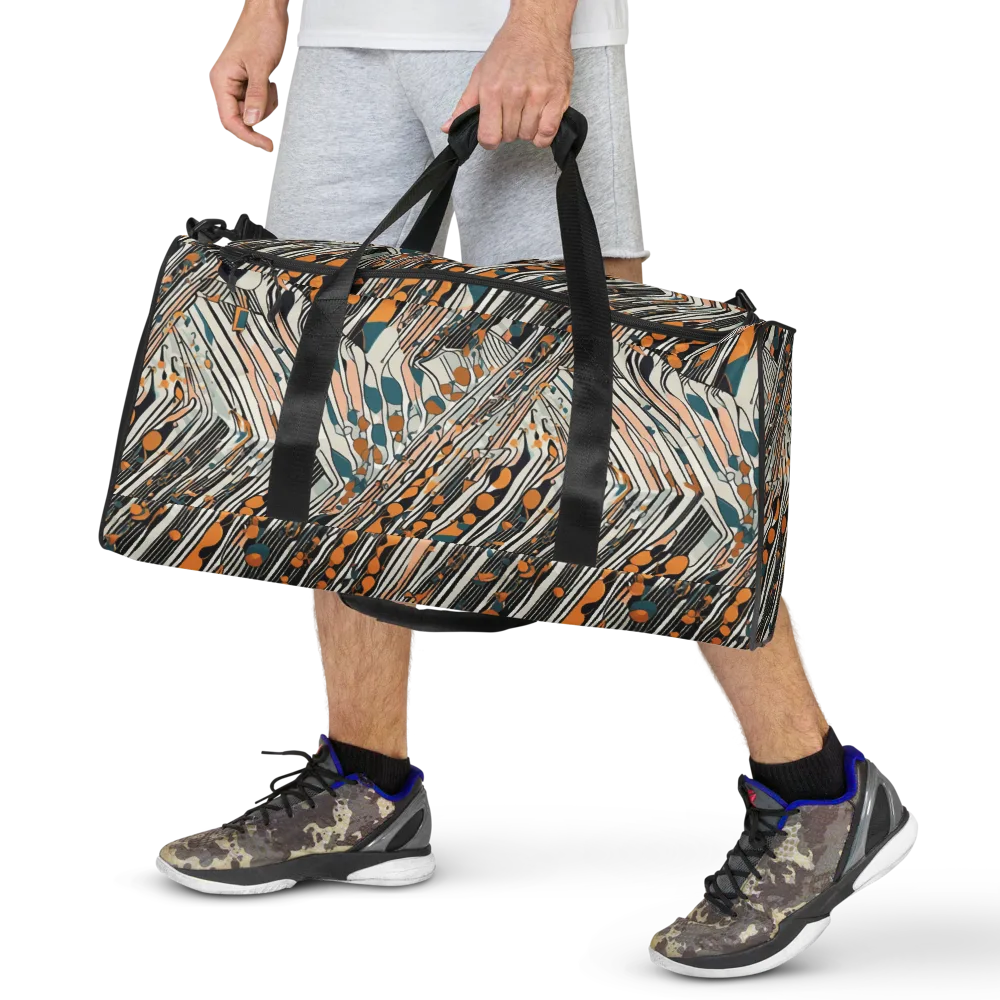 Art Deco Current on Duffle Bag — Front