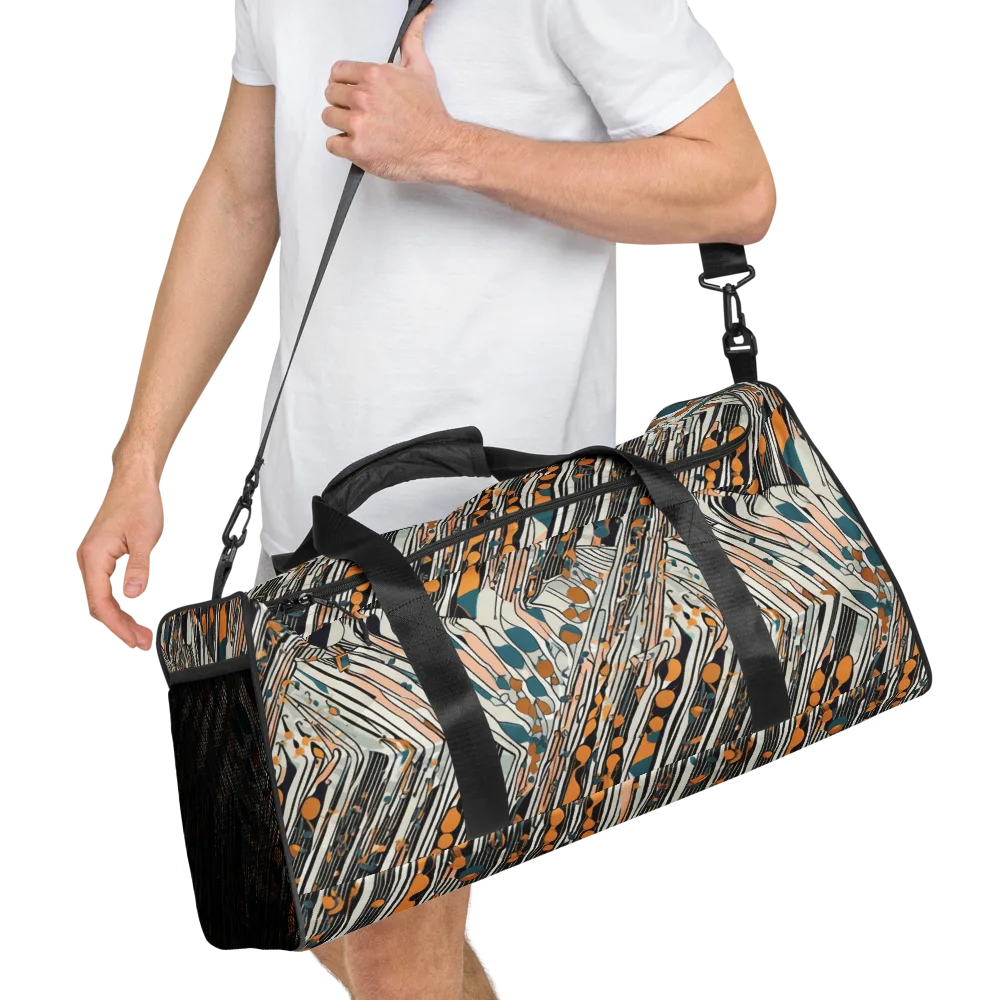 Art Deco Current on Duffle Bag — Right Front