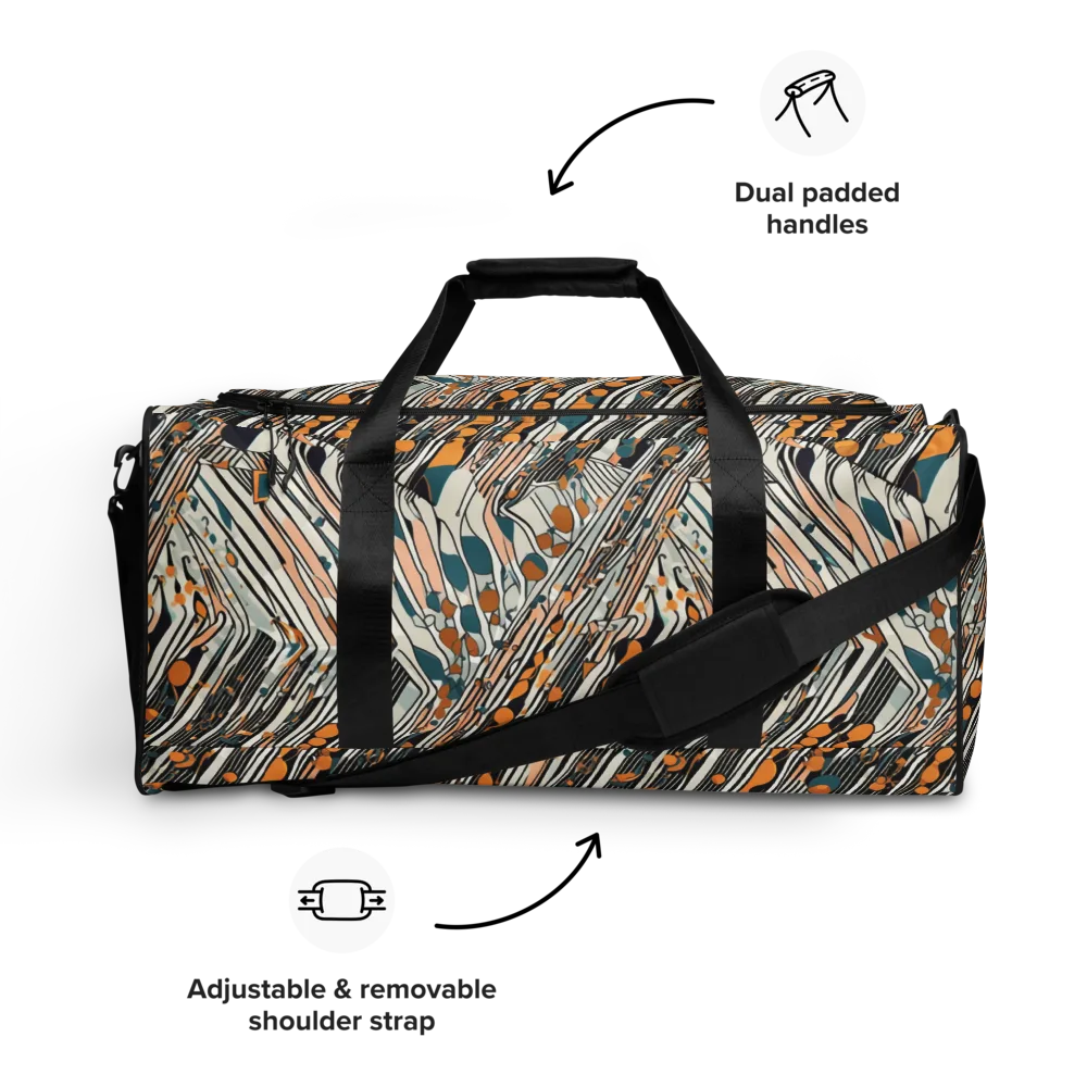 Art Deco Current on Duffle Bag — Front