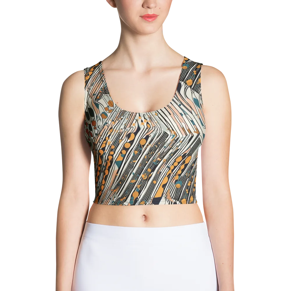 Art Deco Current on Crop Top — Front