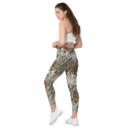 Art Deco Current on a Leggings with Pockets