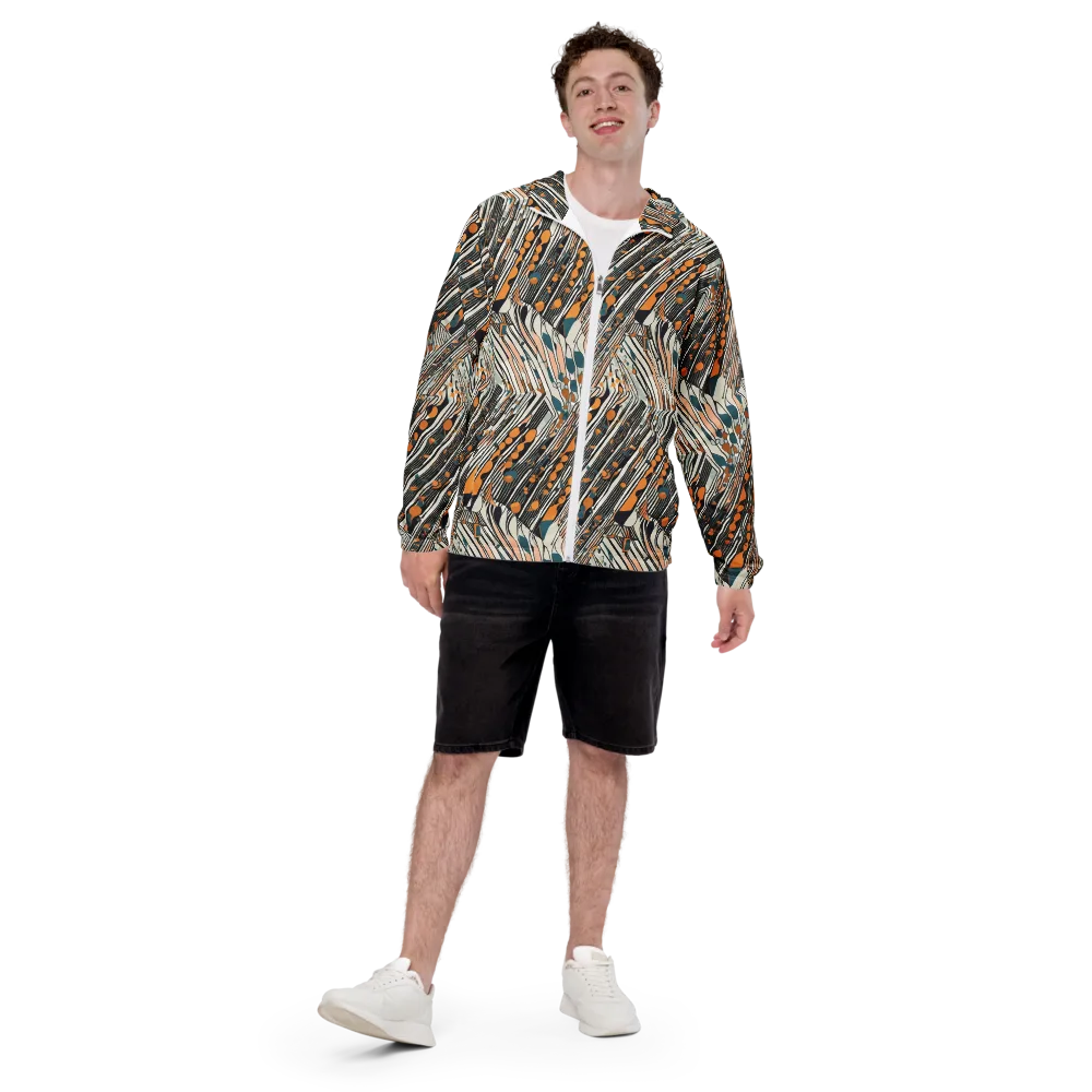 Art Deco Current on Men's Windbreaker — Front
