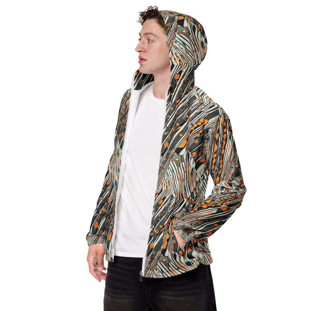 Art Deco Current on Men's Windbreaker — Left Front