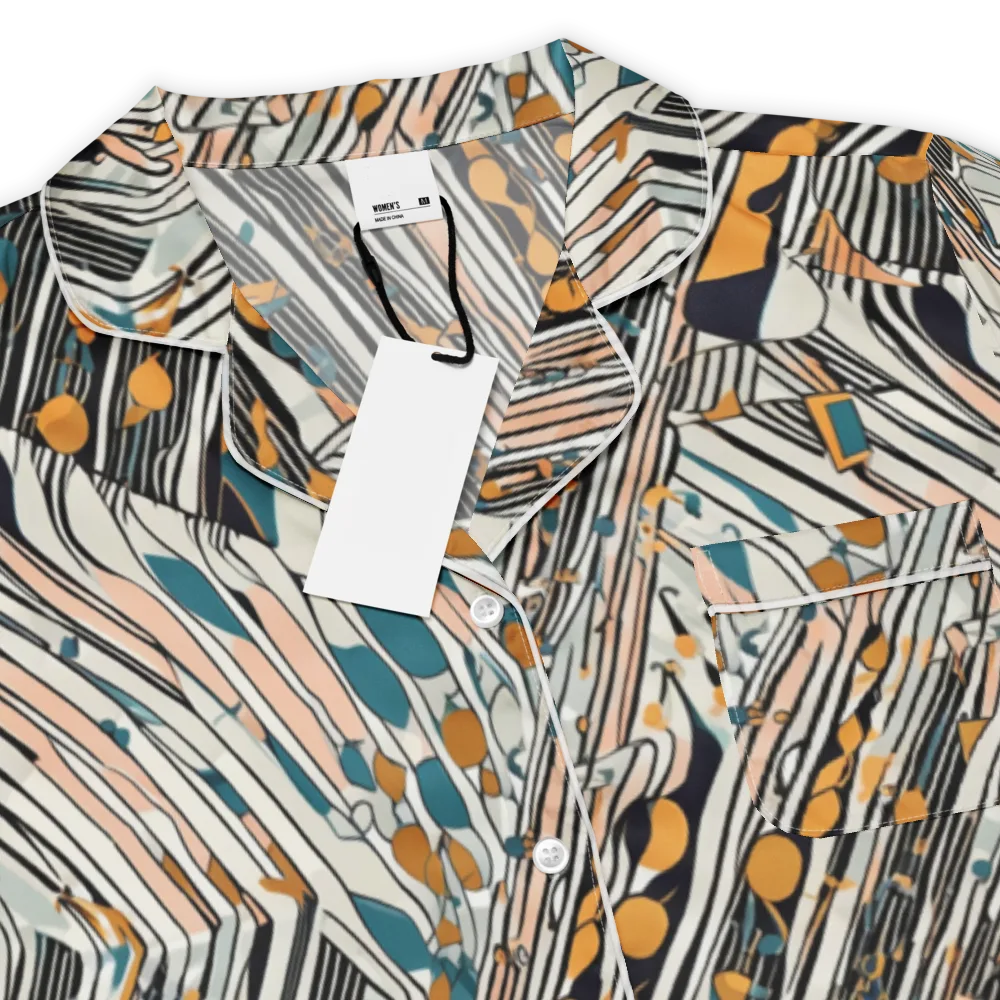 Art Deco Current on Women's Short Sleeve Pajama Top — Product details