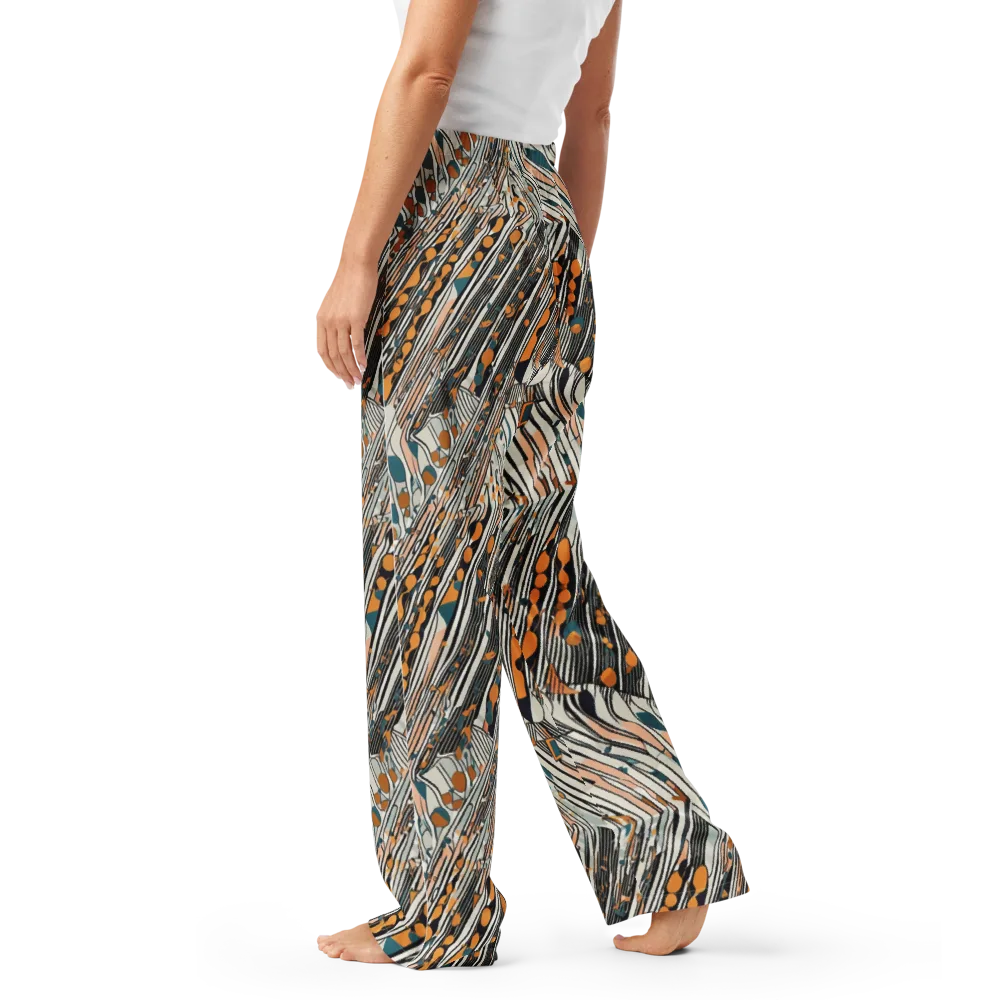 Art Deco Current on Women's Pajama Pants — Left
