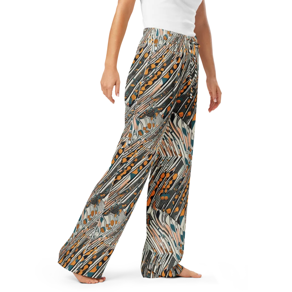Art Deco Current on Women's Pajama Pants — Right Front