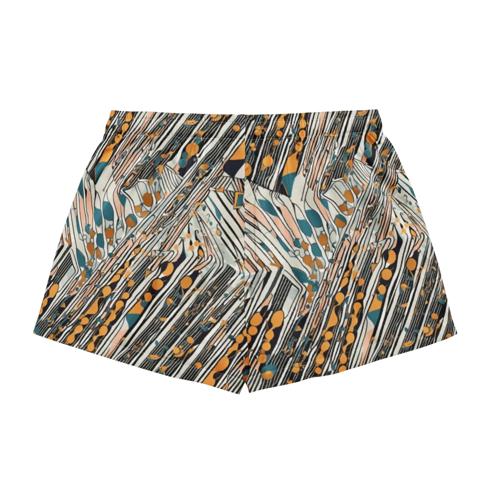 Art Deco Current on Women's Pajama Shorts — Back