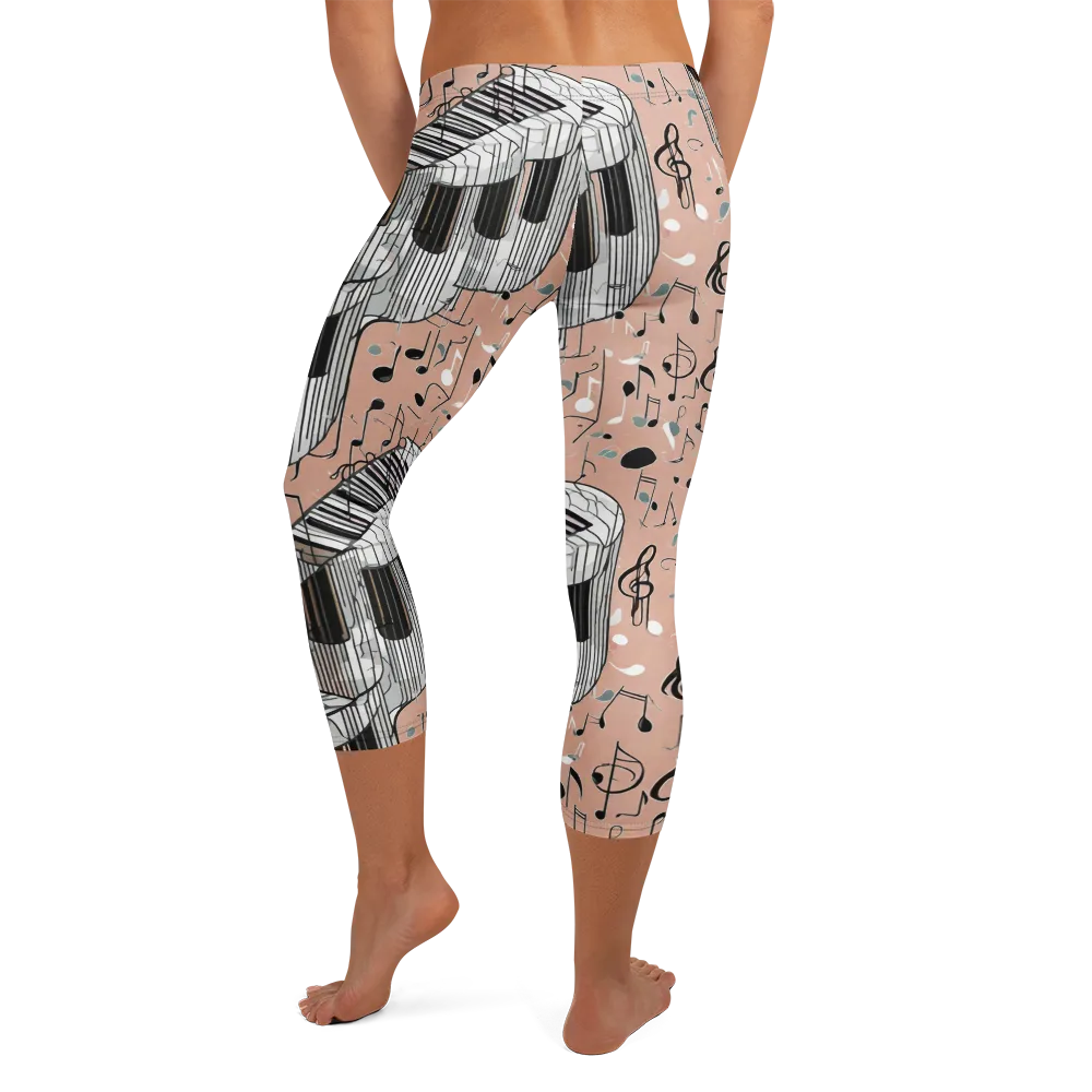 Rosé Rhapsody on Capri Leggings — Back
