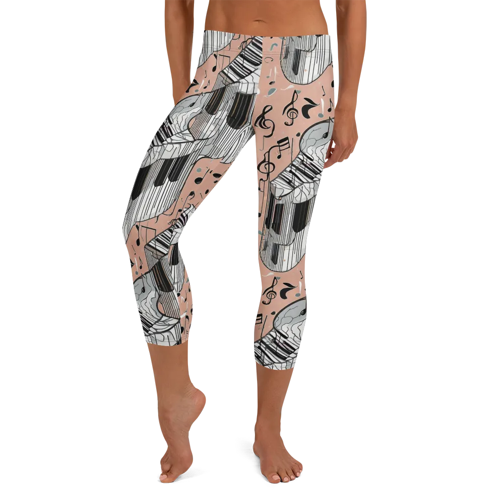 Rosé Rhapsody on Capri Leggings — Front