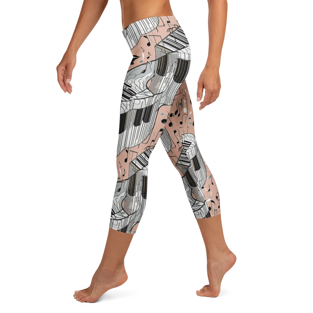 Rosé Rhapsody on Capri Leggings — Left