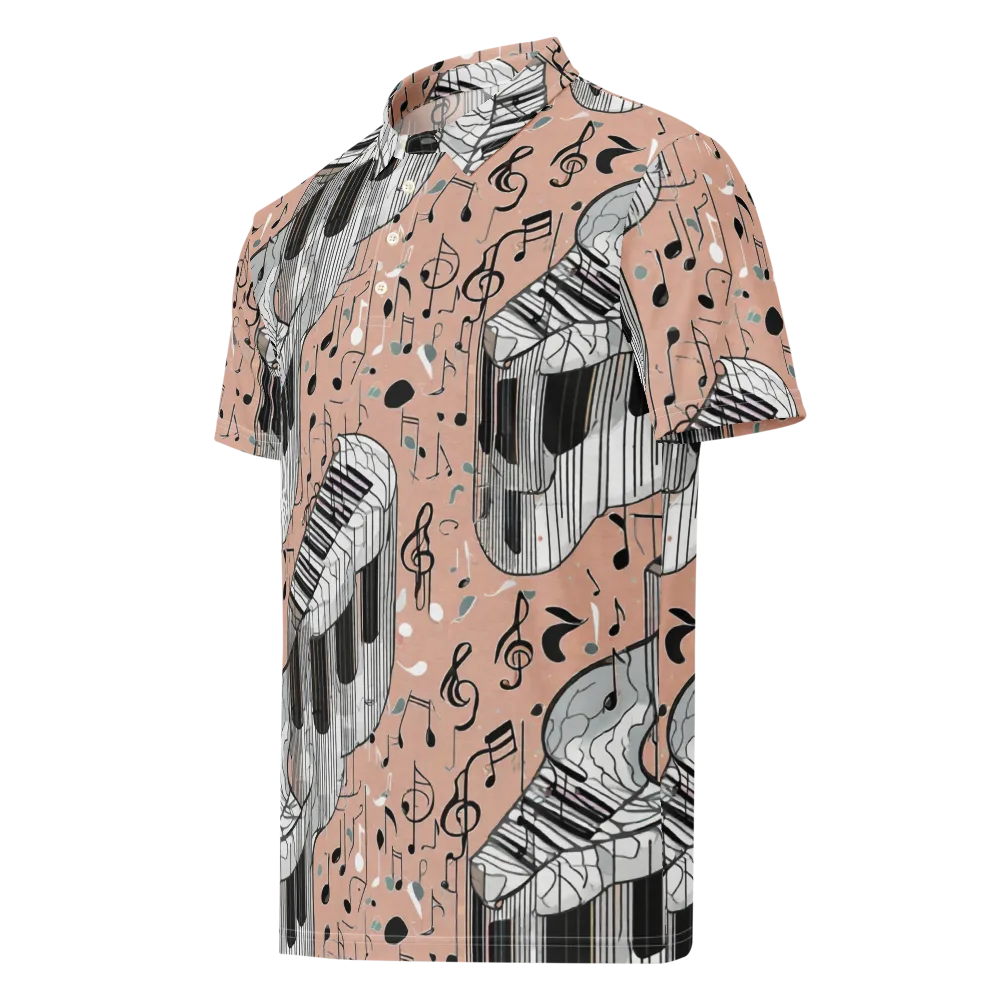 Rosé Rhapsody on Men's Slim Fit Polo Shirt — Left Front