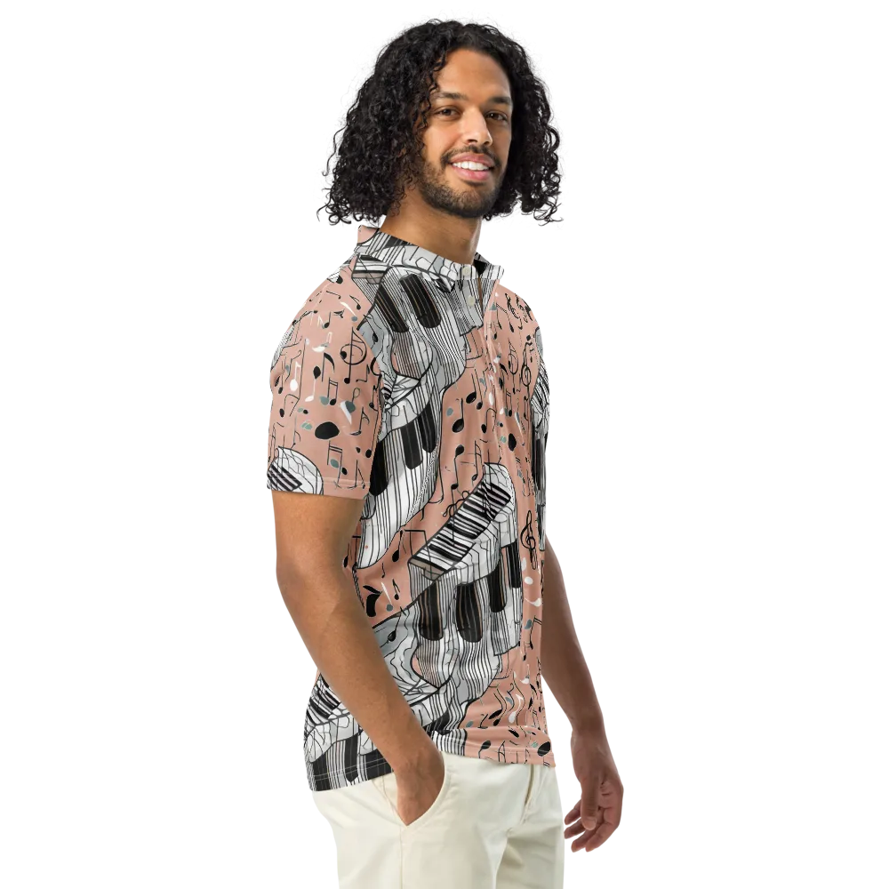 Rosé Rhapsody on Men's Slim Fit Polo Shirt — Right Front