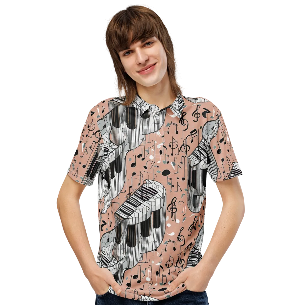 Rosé Rhapsody on Men's Slim Fit Polo Shirt — Front