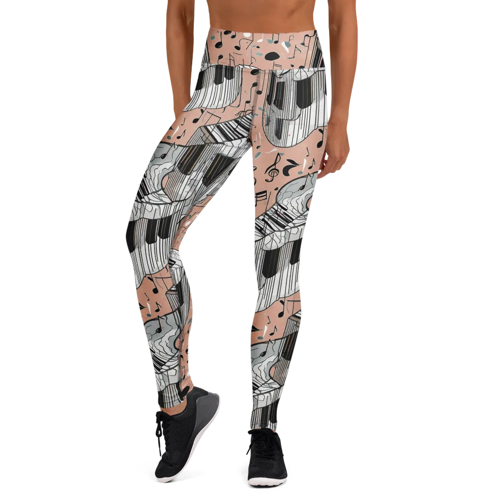 Rosé Rhapsody on Yoga Leggings — Front