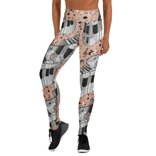 Rosé Rhapsody on a Yoga Leggings