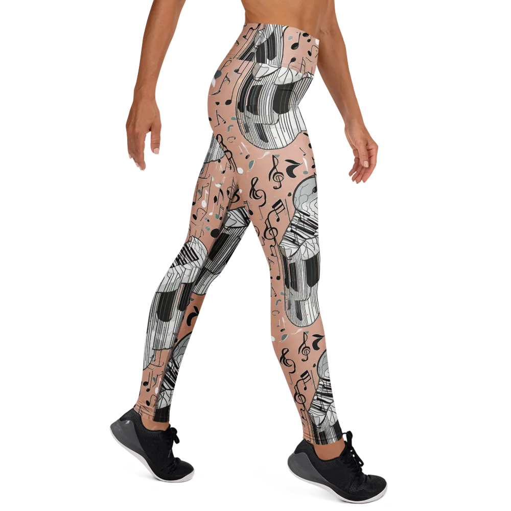 Rosé Rhapsody on Yoga Leggings — Right