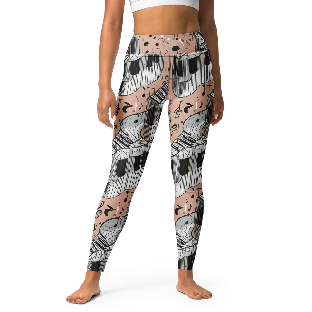 Rosé Rhapsody on Yoga Leggings — Front