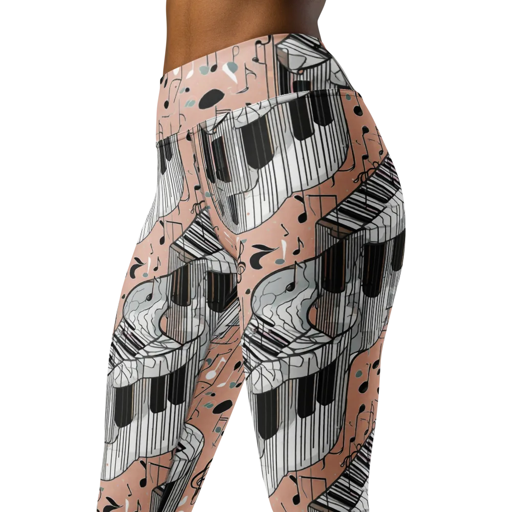 Rosé Rhapsody on Yoga Leggings — Left Front