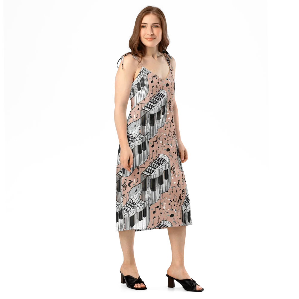 Rosé Rhapsody on Slip Dress — Right Front