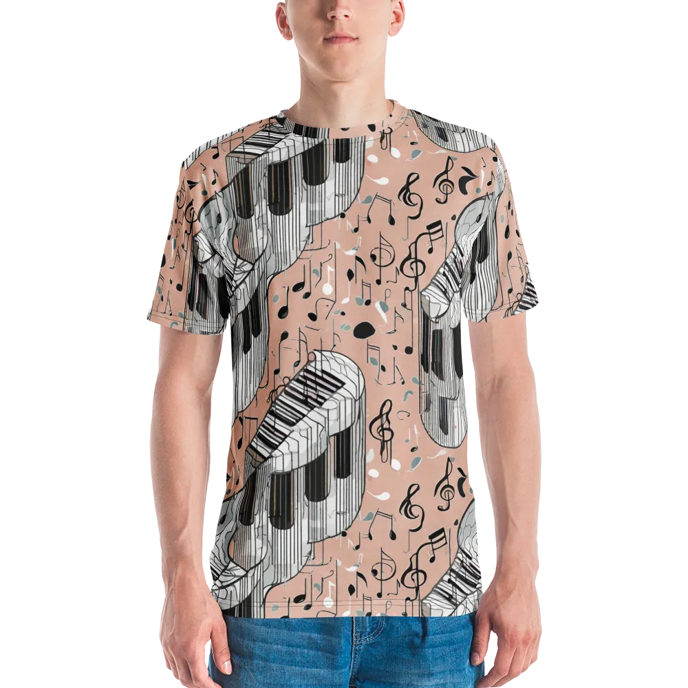 Rosé Rhapsody on Men's Crew Neck T-Shirt — Front