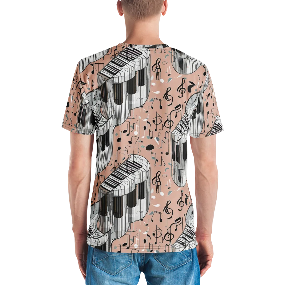 Rosé Rhapsody on Men's Crew Neck T-Shirt — Back