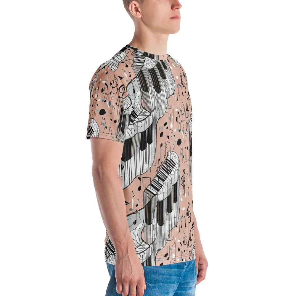 Rosé Rhapsody on Men's Crew Neck T-Shirt — Right