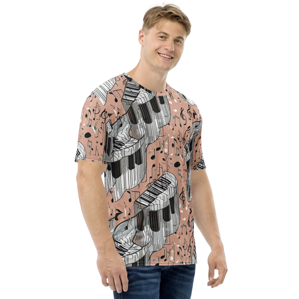 Rosé Rhapsody on Men's Crew Neck T-Shirt — Right