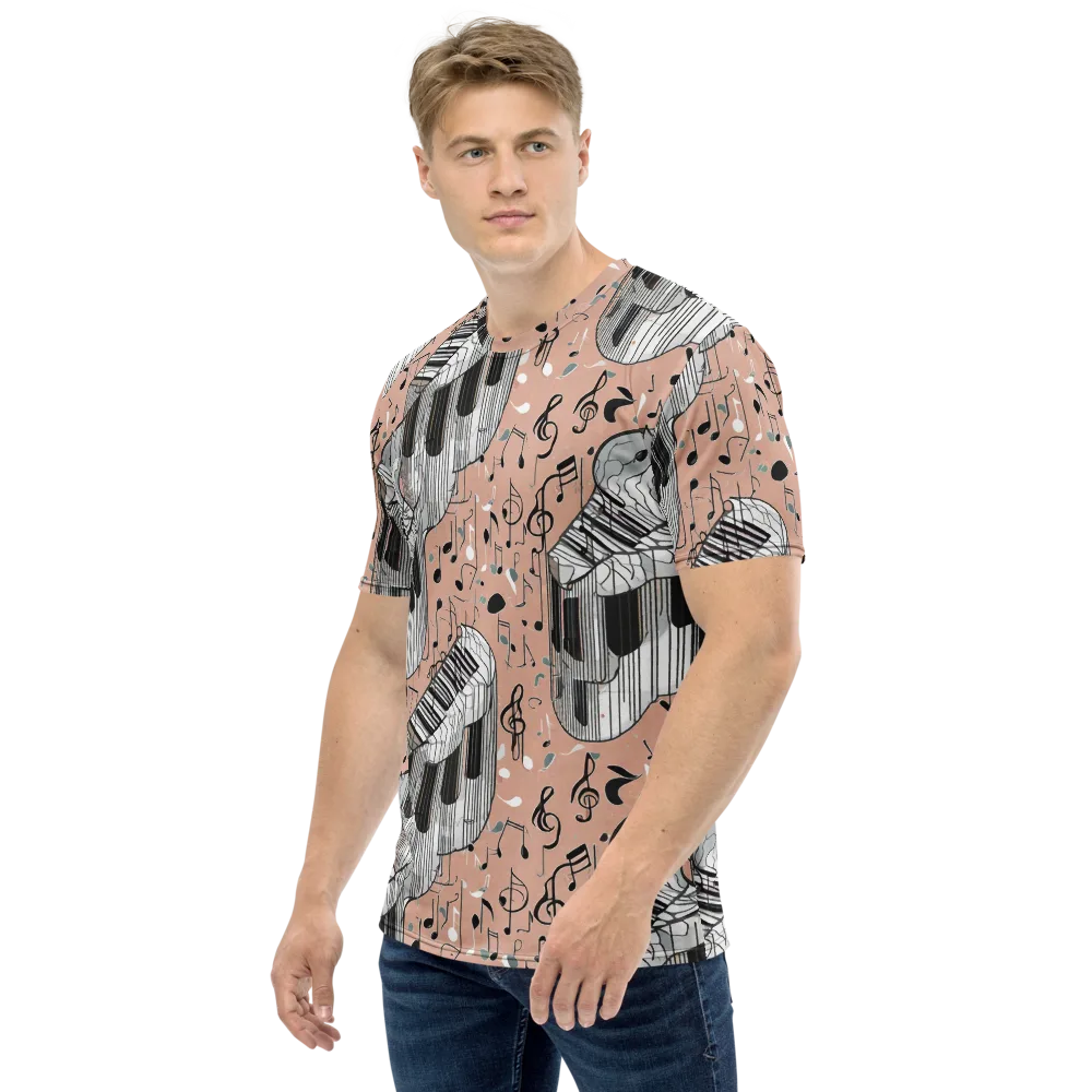 Rosé Rhapsody on Men's Crew Neck T-Shirt — Left