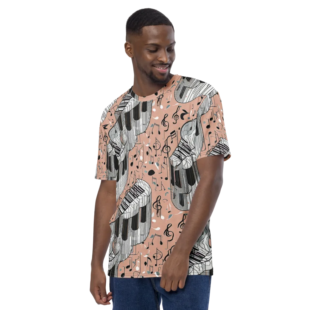 Rosé Rhapsody on Men's Crew Neck T-Shirt — Left