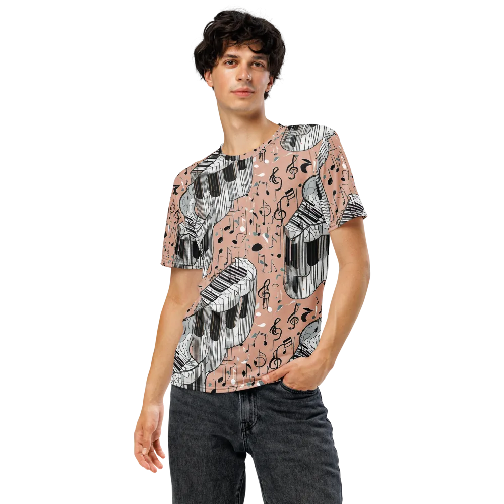 Rosé Rhapsody on Men's Crew Neck T-Shirt — Front