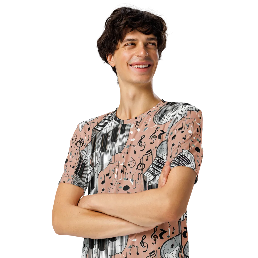 Rosé Rhapsody on Men's Crew Neck T-Shirt — Left Front