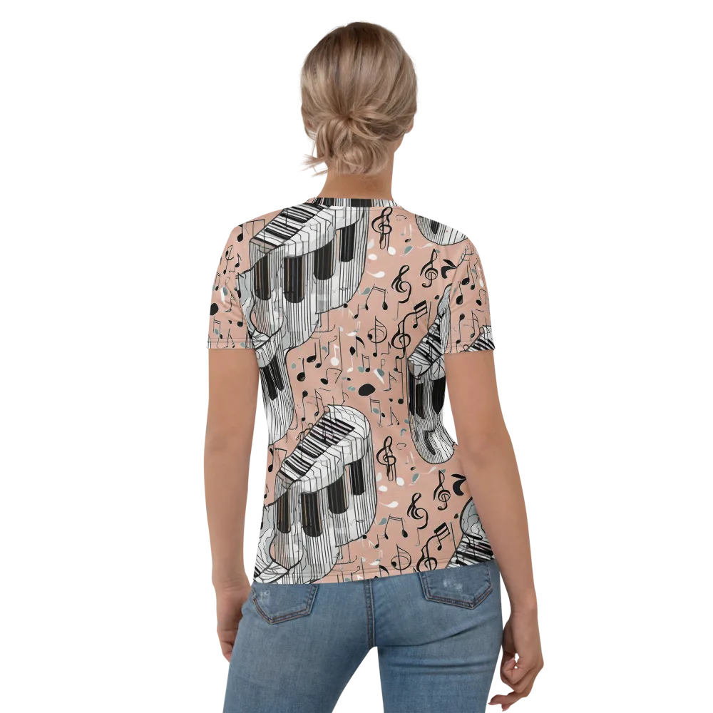 Rosé Rhapsody on Women's Crew Neck T-Shirt — Back