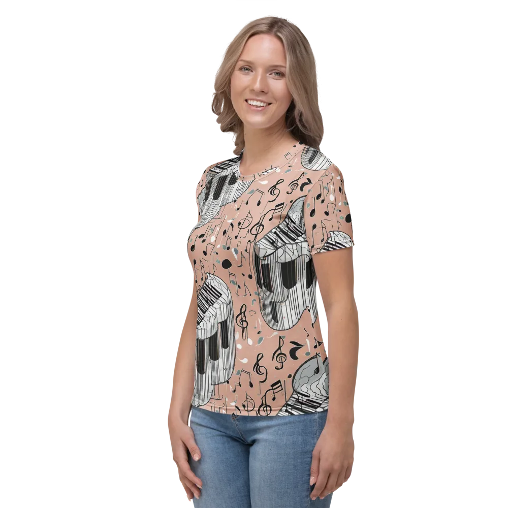 Rosé Rhapsody on Women's Crew Neck T-Shirt — Left
