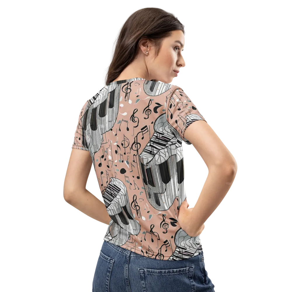 Rosé Rhapsody on Women's Crew Neck T-Shirt — Back