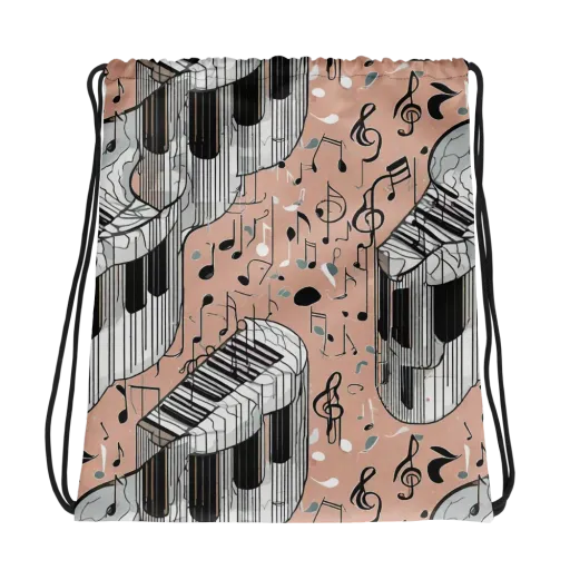 Rosé Rhapsody on a Drawstring Bag