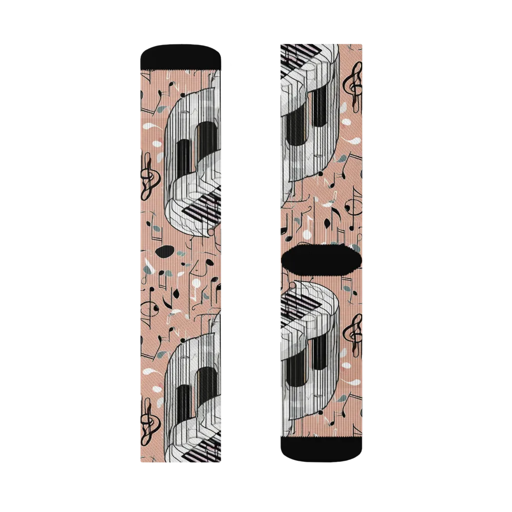 Rosé Rhapsody on Socks — Left Sock