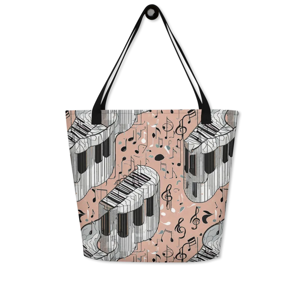 Rosé Rhapsody on Large Tote Bag W/ Pocket — Front