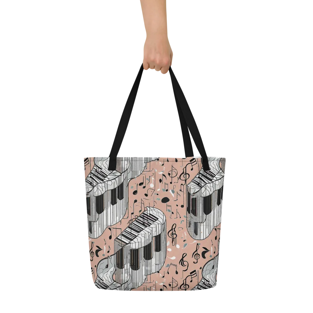 Rosé Rhapsody on Large Tote Bag W/ Pocket — Front