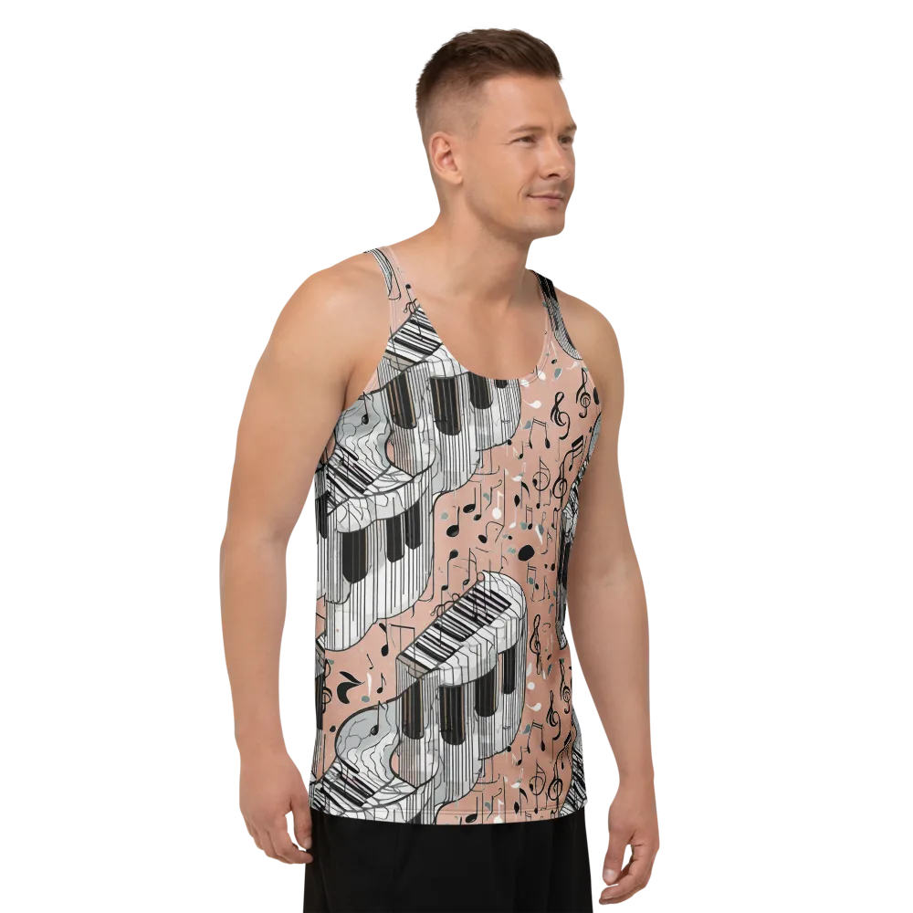 Rosé Rhapsody on Men's Tank Top — Right Front