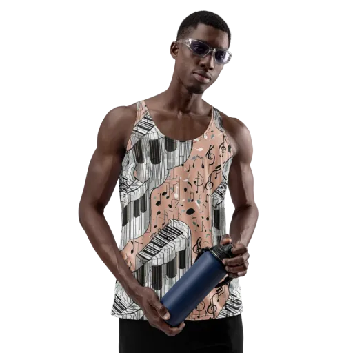 Rosé Rhapsody on a Men's Tank Top