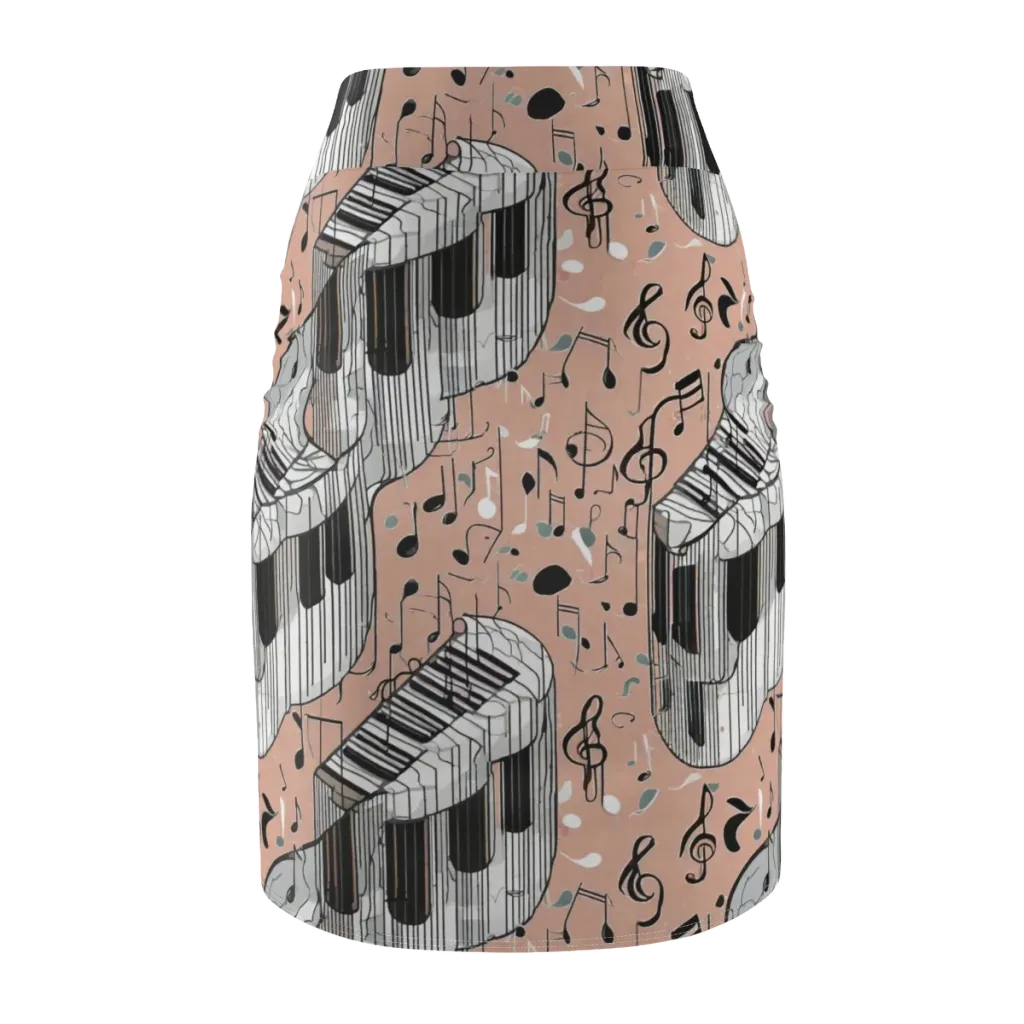 Rosé Rhapsody on Pencil Skirt — Back