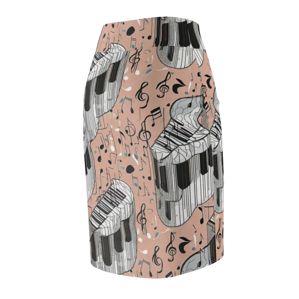 Rosé Rhapsody on Pencil Skirt — Back Side
