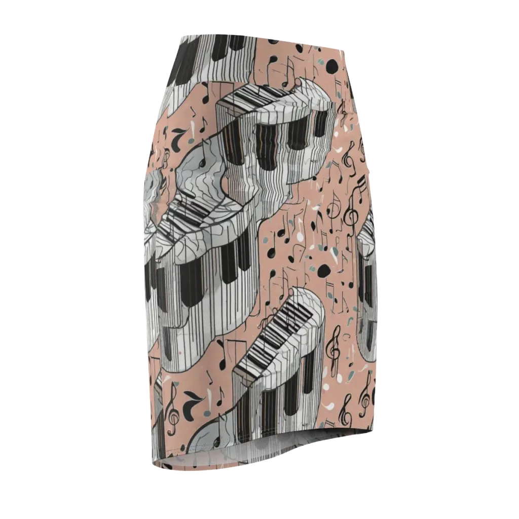 Rosé Rhapsody on Pencil Skirt — Front Side