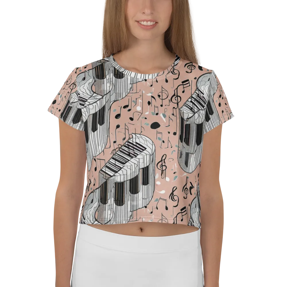 Rosé Rhapsody on Crop Tee — Front