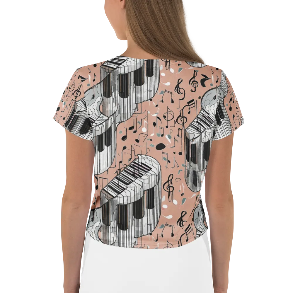 Rosé Rhapsody on Crop Tee — Back