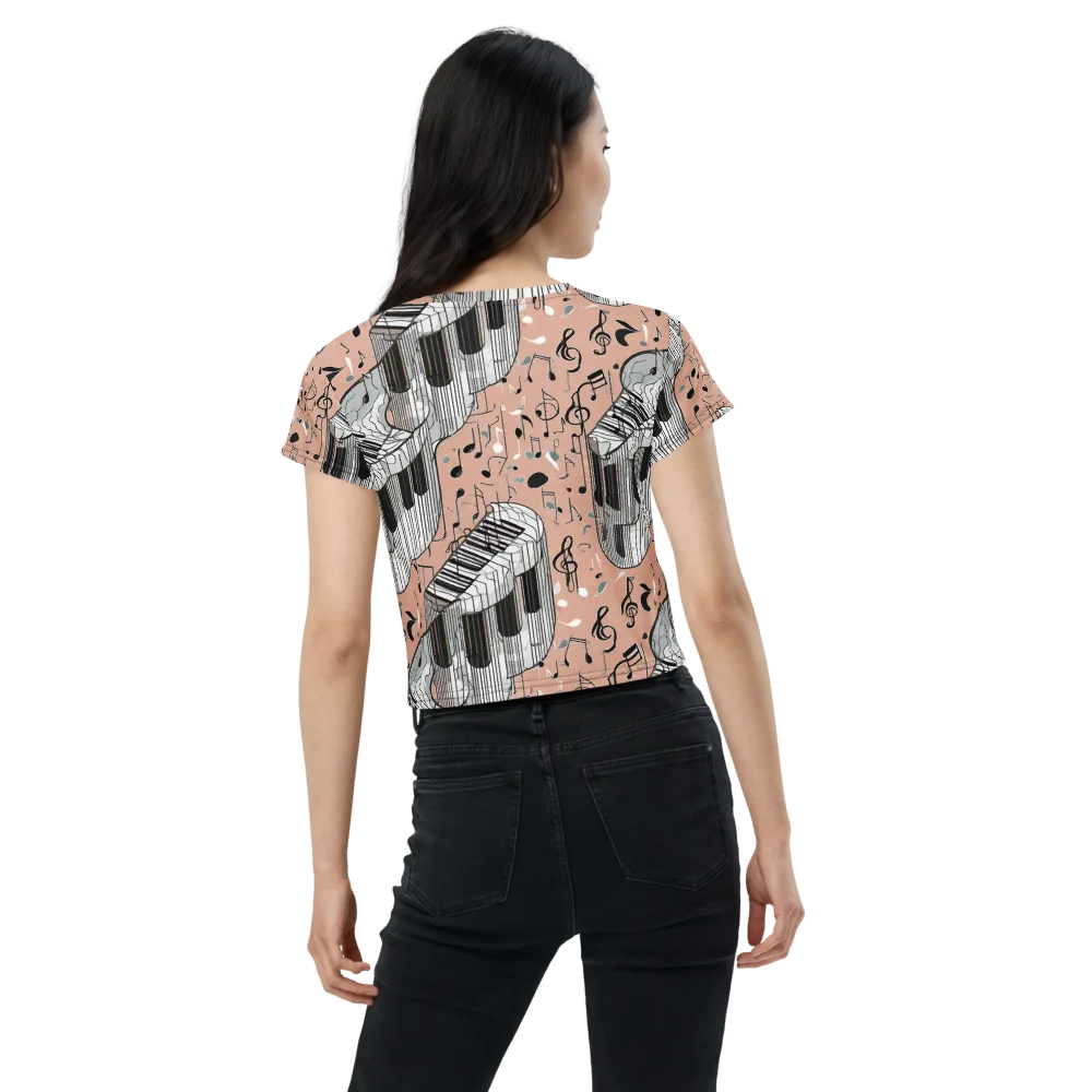Rosé Rhapsody on Crop Tee — Back