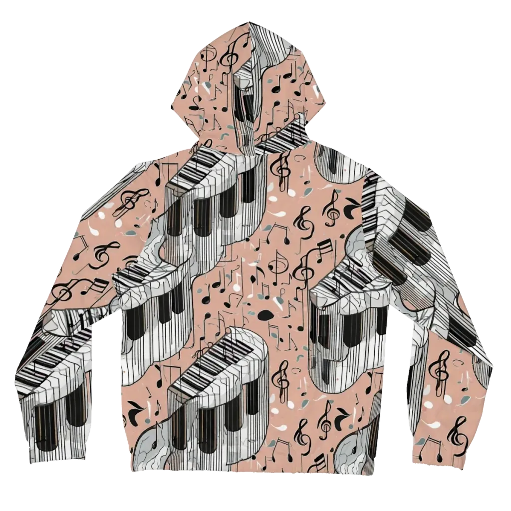 Rosé Rhapsody on Women's Full-Zip Hoodie — Back